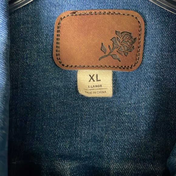 Women’s size extra large rubberband denim jacket - Picture 2 of 13